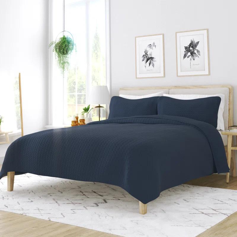 Becky Cameron Antora Microfiber Modern & Contemporary Coverlet / Bedspread Quilt Set