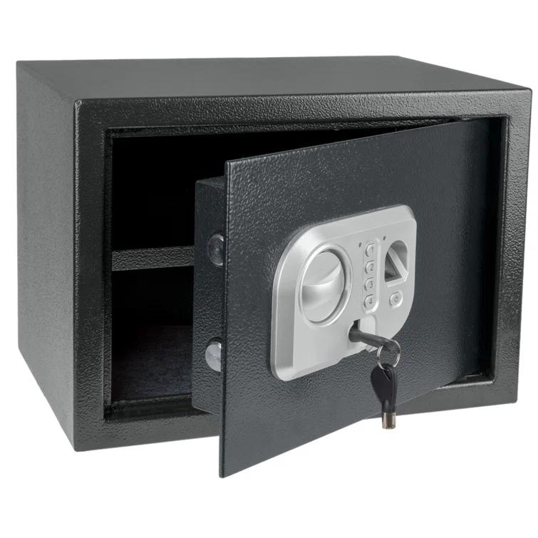 Stalwart Stalwart Electronic Safe - Digital Biometric Fingerprint Lock Box with 2 Override Keys
