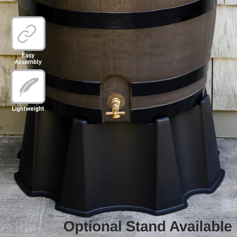 RTS Companies RTS Home Accents 50 Gallon Flat Back Rain Barrel