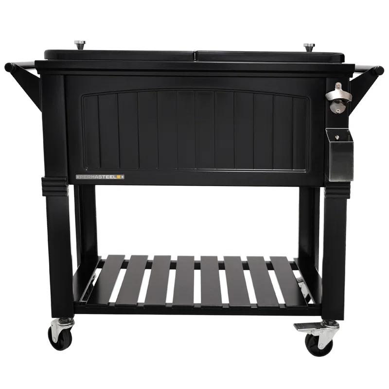 Permasteel Permasteel 80 Qt. Furniture Style Rolling Patio Cooler