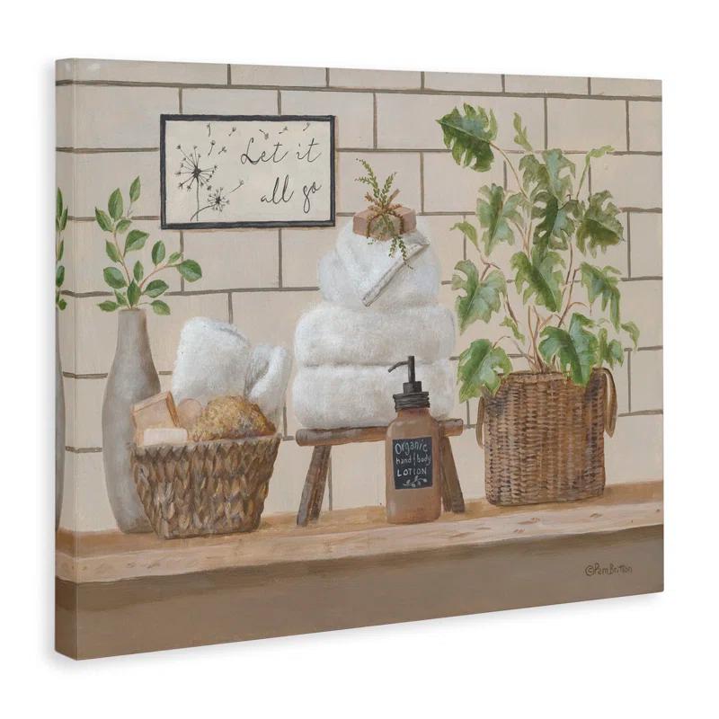 Stupell Industries " Comforting Bathroom Spa Still Life " by Pam Britton Painting Print