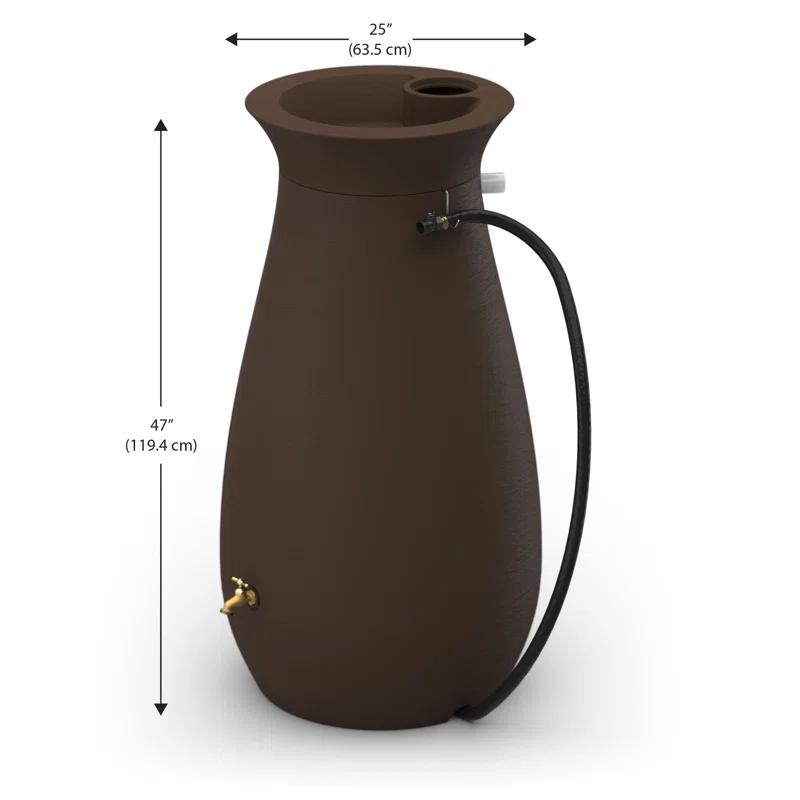 Algreen 65 Gallon Plastic Rain Barrel with Planter Top