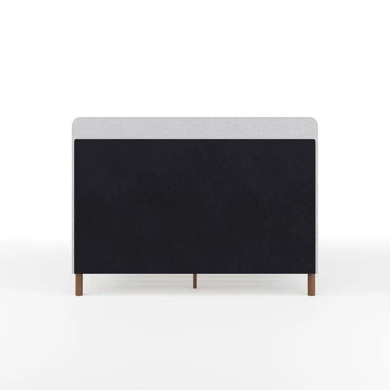 Martha Stewart Martha Stewart Britta Upholstered Platform Bed With Piped Detail Headboard