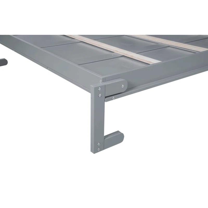 SHANRUGUOJI Murphy Bed Wall Bed With Shelves And LED Lights With Side Storage Bookcases