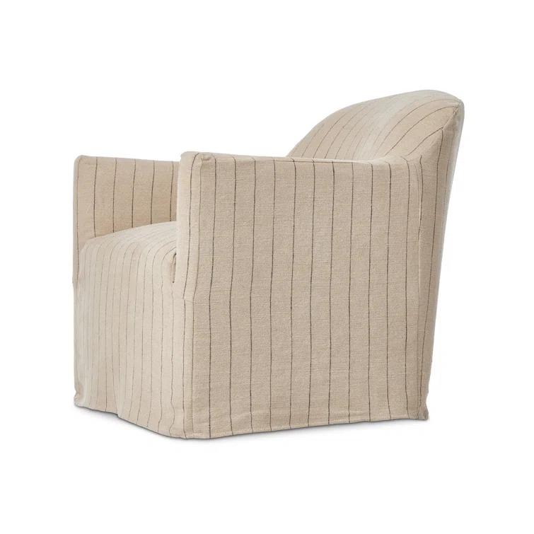 Lowell Slipcover Swivel Chair by Amber Lewis x Four Hands - Flint