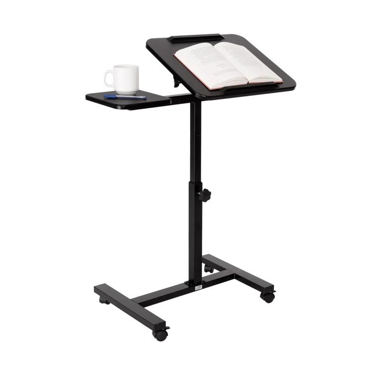 Seville Classics airLIFT Adjustable Height Rolling Tiltable Desk with Mouse Stand