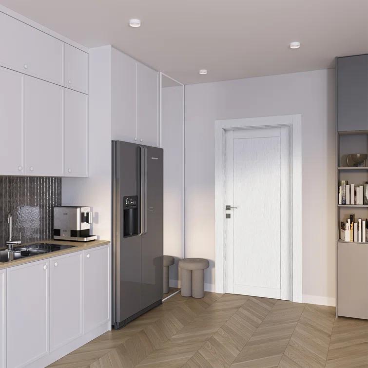 Belldinni 1 Panel Shaker DIY-Friendly Solid Manufactured Wood Paneled Prefinished Standard Interior Door