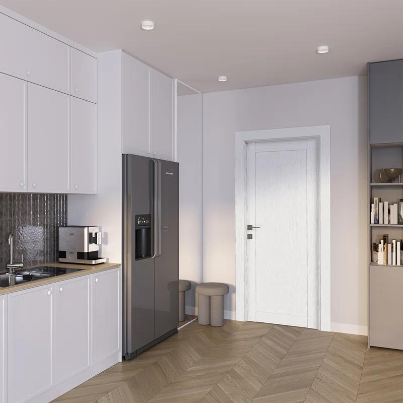 Belldinni 1 Panel Shaker DIY-Friendly Solid Manufactured Wood Paneled Prefinished Standard Interior Door
