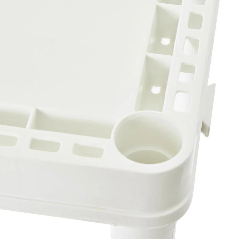 Gracious Living 4 Shelf Fixed Height Solid Light Duty Home Storage Unit