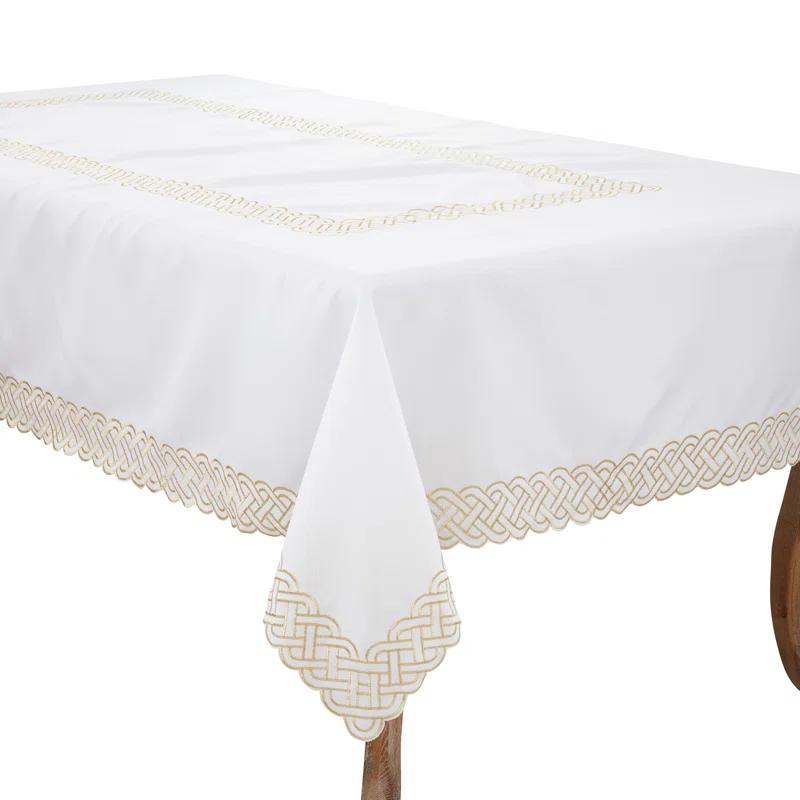 Saro Tablecloth With Braid Embroidery