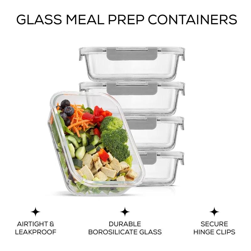 JoyJolt JoyJolt 10-Piece Glass Food Storage Container (Set of 5)
