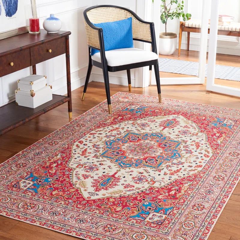 Bungalow Rose Tucson Performance Machine Washable Oriental Rug