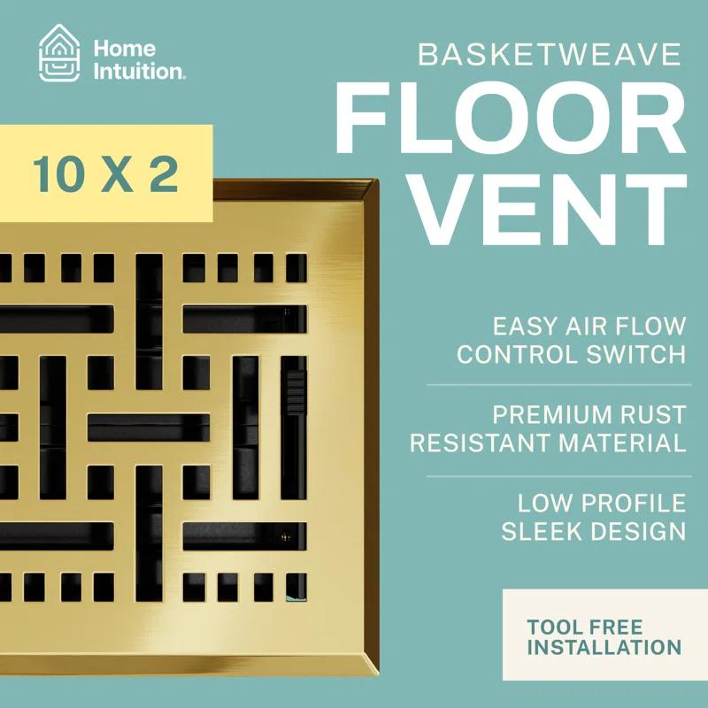 Home Intuition Basketweave Floor Vent Cover Register With Mesh Net