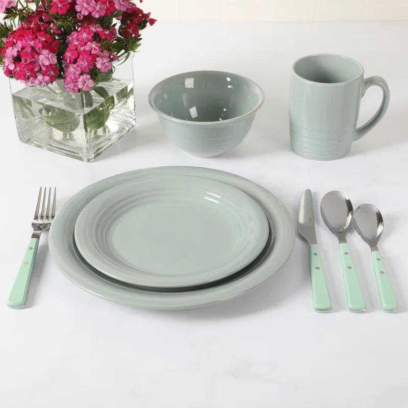 Martha Stewart Martha Stewart 32-Piece Combo Set Stoneware Dinnerware Set - Service for 4
