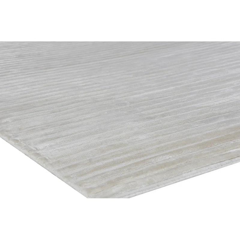 High Low Viscose Striped Rug