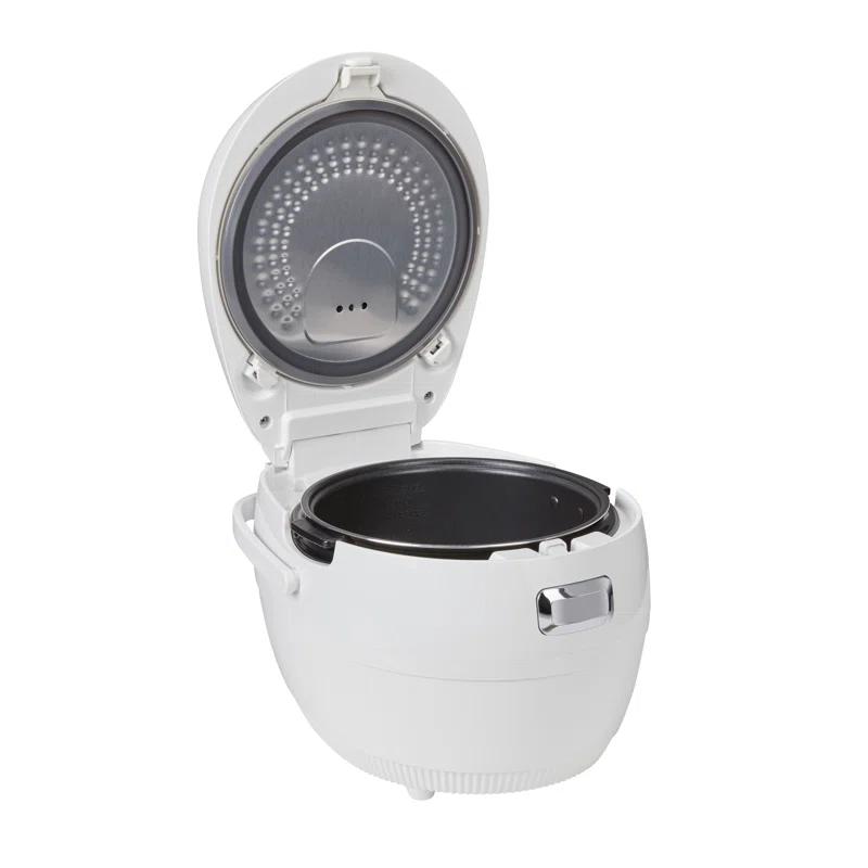 Cuckoo Electronics Cuckoo Rice Cooker 20 Cups Cooked Warmer with Nonstick Pot 16 Menu Modes and Micom Fuzzy Logic Tech with Auto Clean Features in White (CR-1020F)