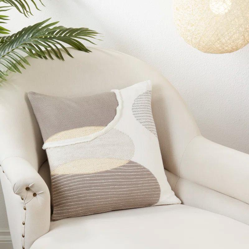 Saro Senara Collection Cotton Throw Pillow