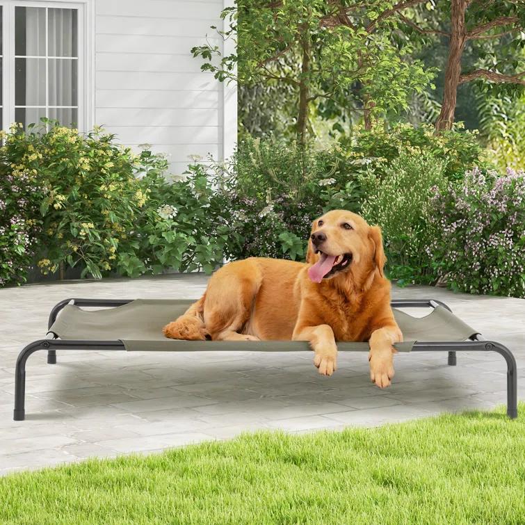 Tucker Murphy Pet™ Cooling Elevated Dog Bed, Portable Raised Pet Cot with Breathable Fabric and Alloy Steel Frame