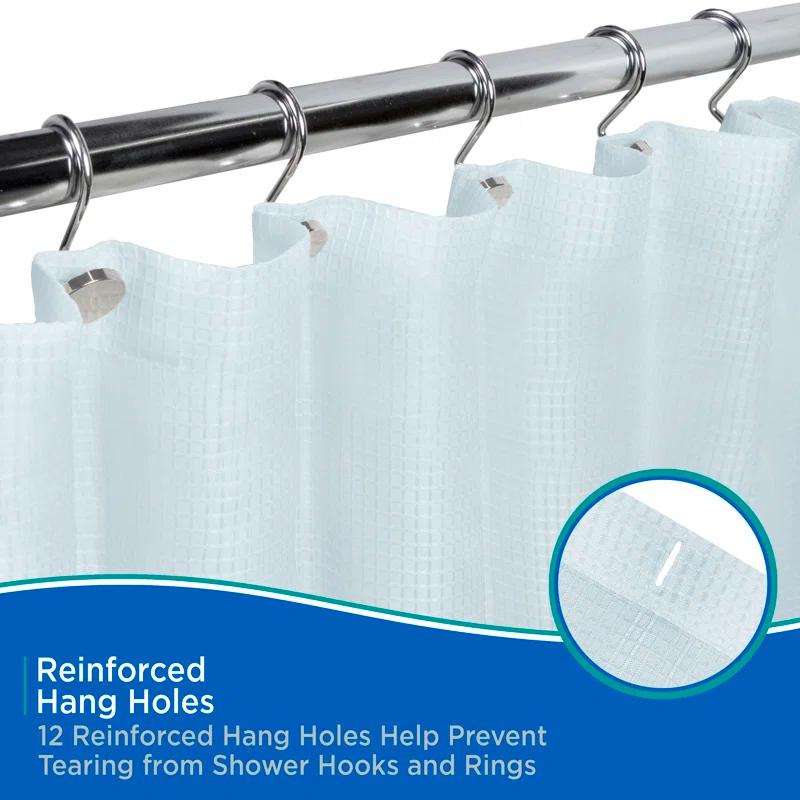 Kenney Kenney Water Repellant Jacquard Fabric Shower Curtain, 70" W x 72" H