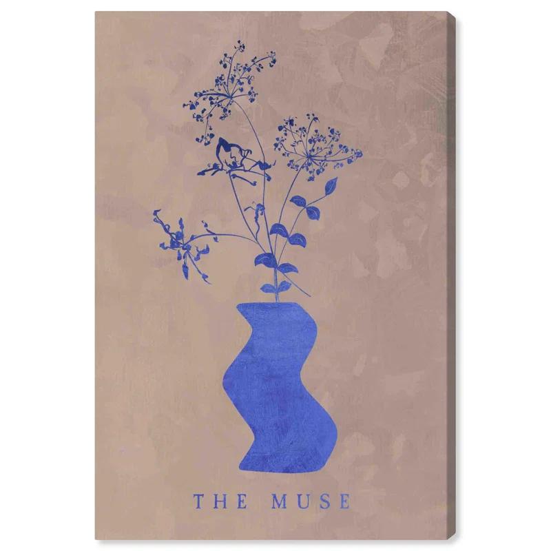 Art Remedy The Muse Noir Canvas Delicate Farmhouse Wall Art by Art Remedy