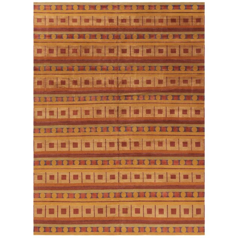 Safavieh Nepalese Hand Knotted Silk And Wool Geometric Rug