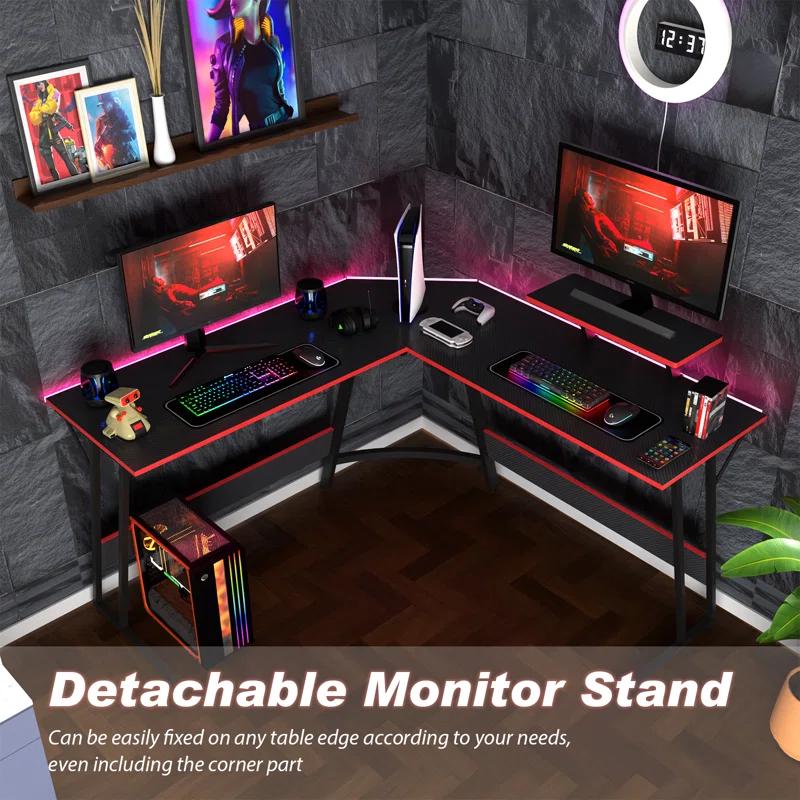Inbox Zero Jessine L-Shaped Gaming Desk