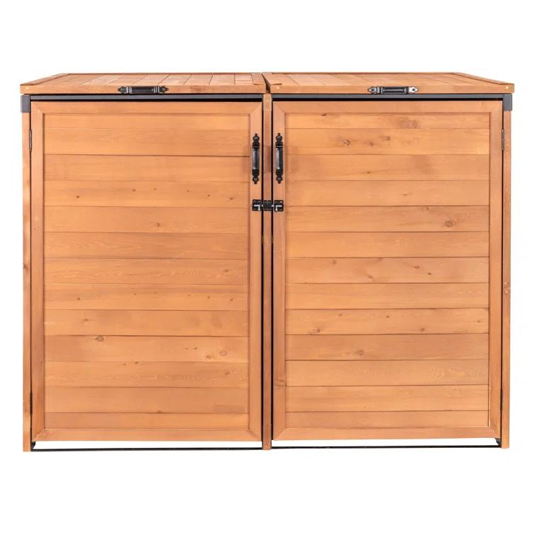Leisure Season 5 Ft. W x 3 Ft. D Solid Wood Lean to Garbage Shed