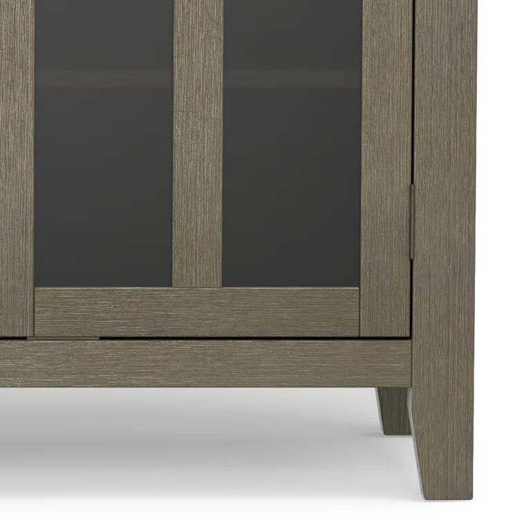 Simpli Home Artisan 53"W Solid Wood Contemporary Tall TV Stand for TVs up to 60" with Adjustable Shelves