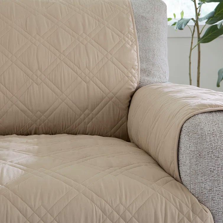 Sure Fit Polyester Box Cushion Sofa Slipcover
