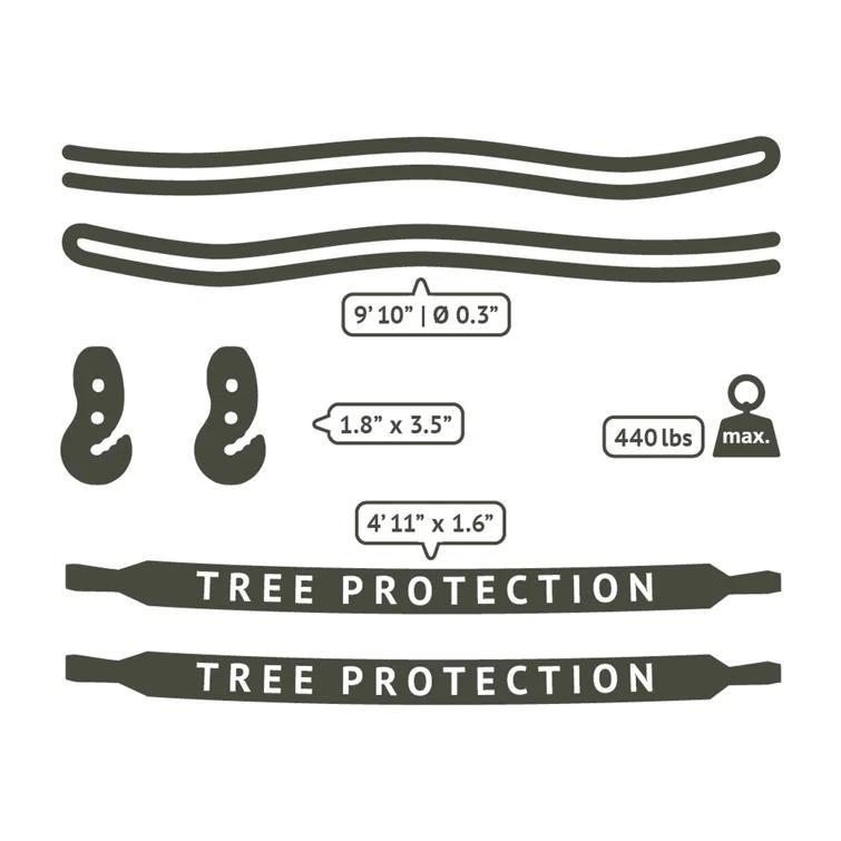 LA SIESTA TreeMount Multipurpose Suspension Tree Strap for Hammocks