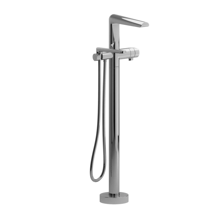 Parabola Thermostatic Single Hole Floor Mount Tub Filler Trim