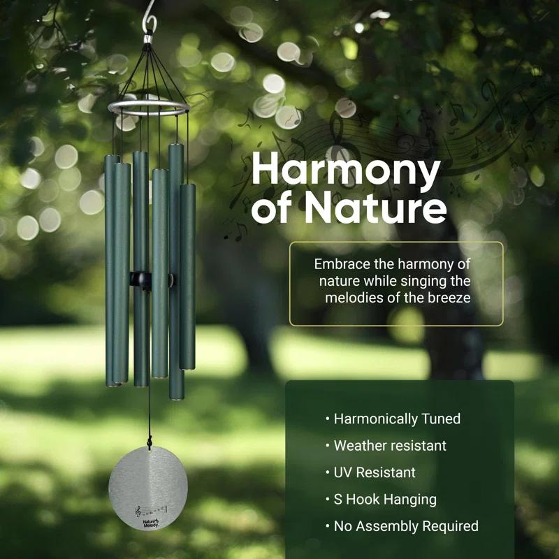 Nature's Melody Nature's Melody Tuned 6-Tube Outdoor Wind Chimes