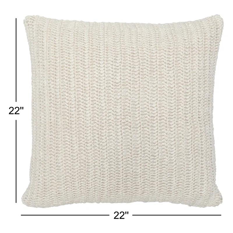 Nadida Pillow - Ivory / 22" x 22"