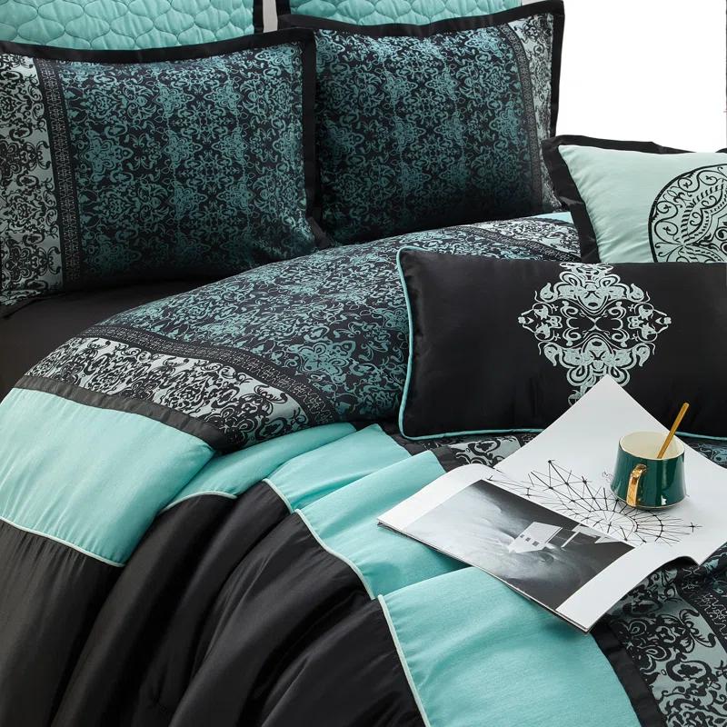 Nanshing America, Inc Arabesque 8 Piece Traditional Comforter Set