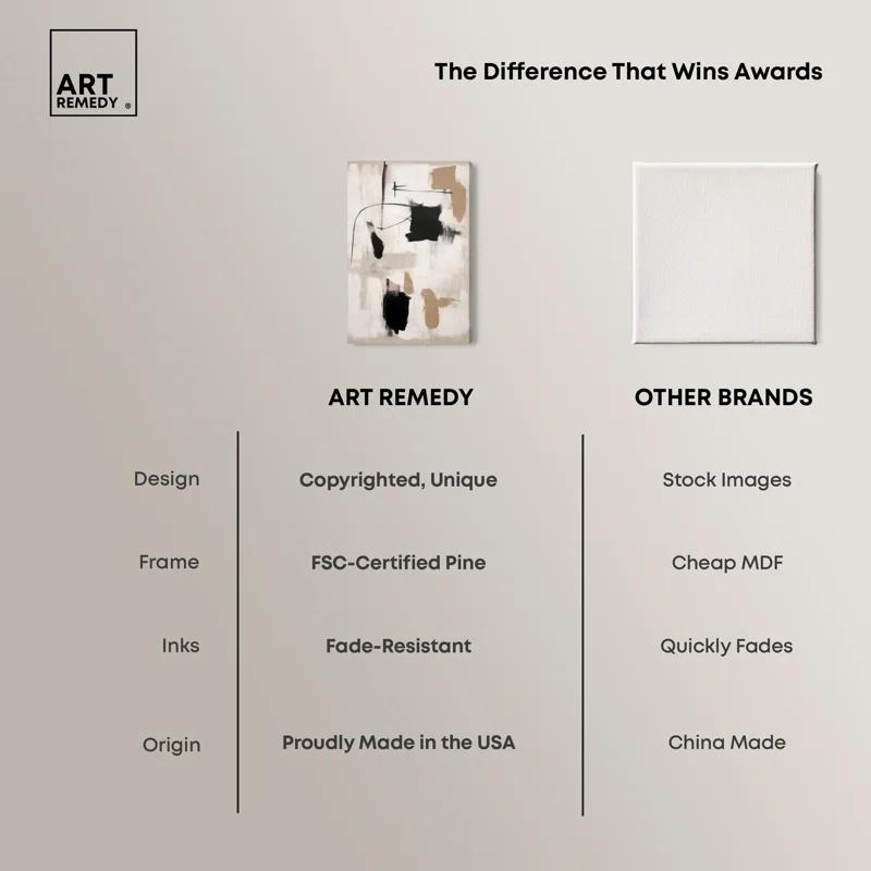 Art Remedy Strings in Abstraction Canvas Muted Abstract Wall Art by Art Remedy