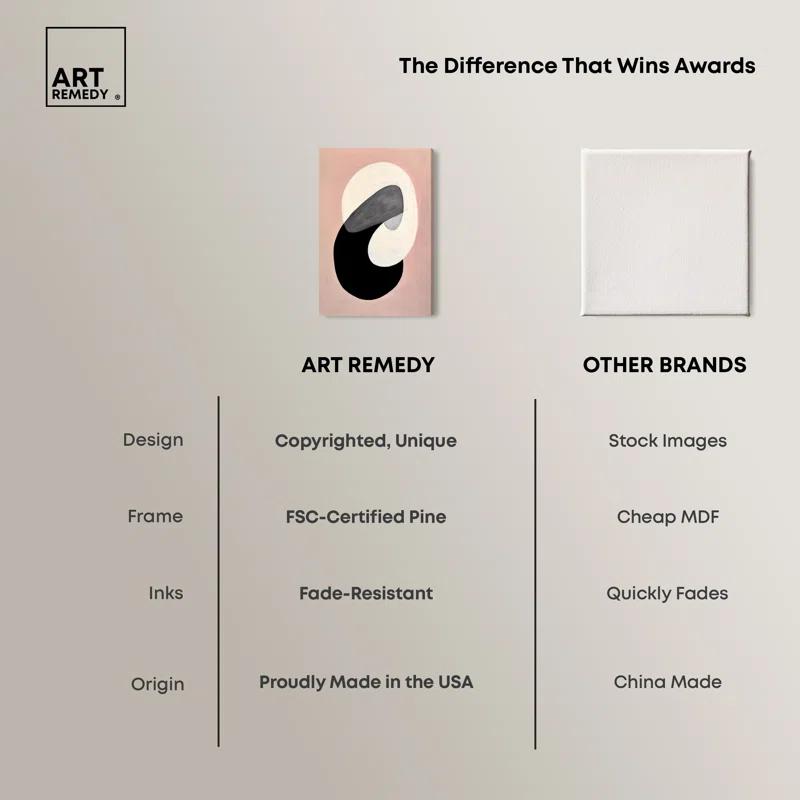 Art Remedy Standard Locks Abstract Shapes Trendy Wall Art by Art Remedy
