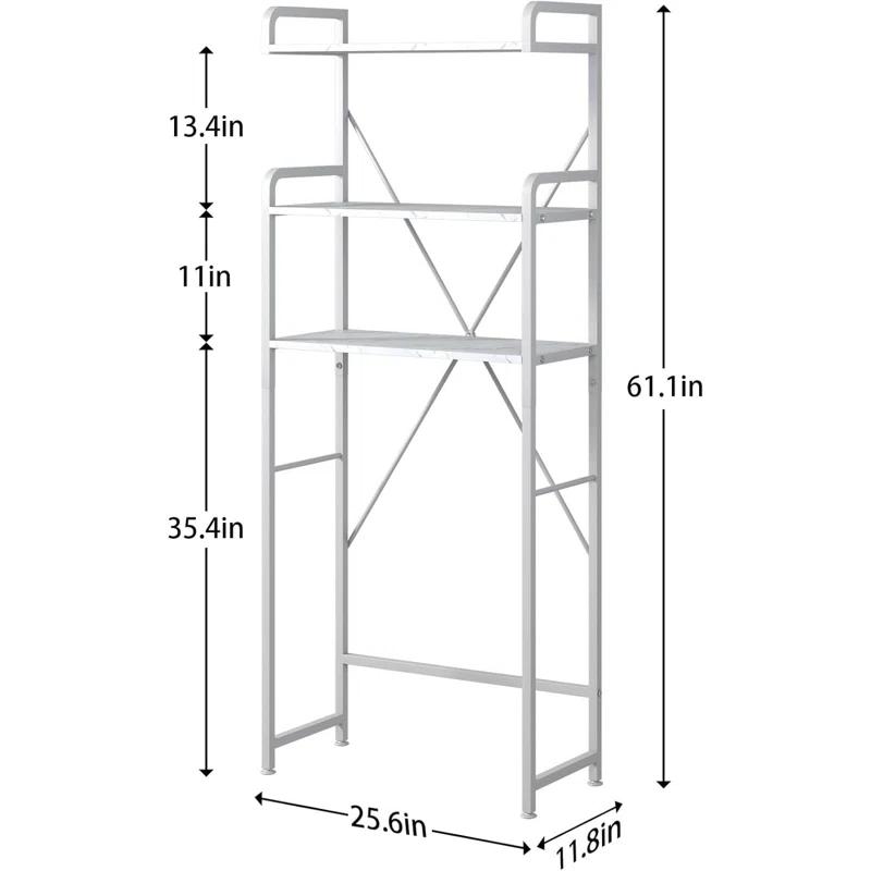 Over The Toilet Storage Rack With 3-Tier Bathroom Shelves
