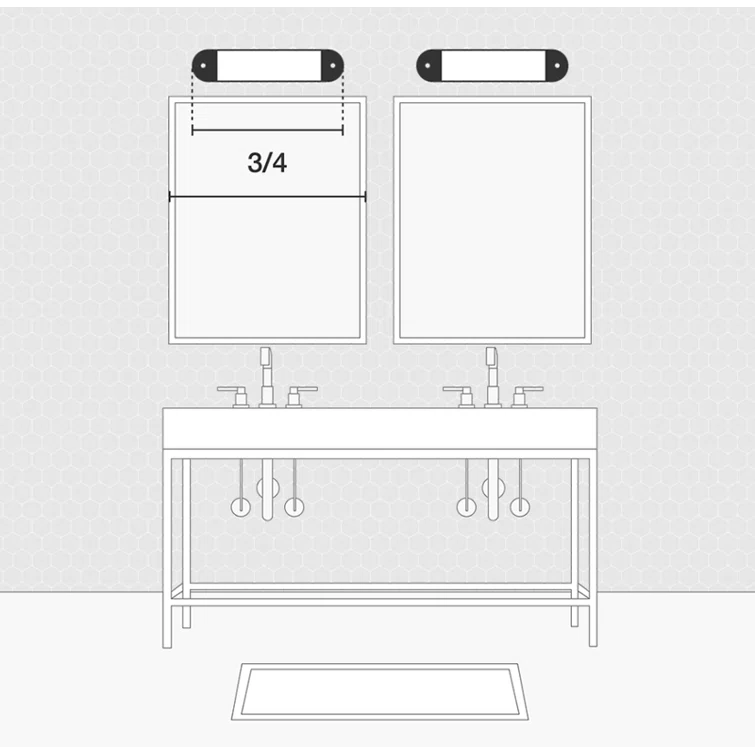 Everly Quinn Mcclain LED Bath Bar