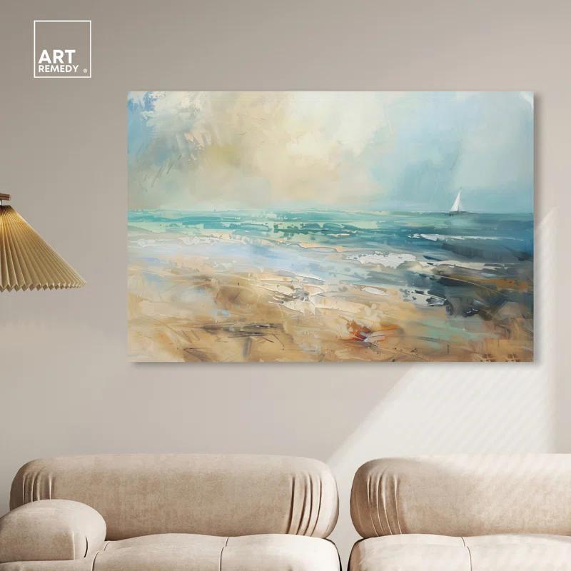 Art Remedy Beyond The Shore Beach Coastal Inspired Wall Art by Art Remedy