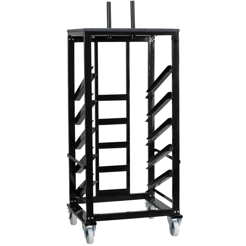 Regency Cocktail Table Dolly with Sloped Shelves for 24" Round Tables
