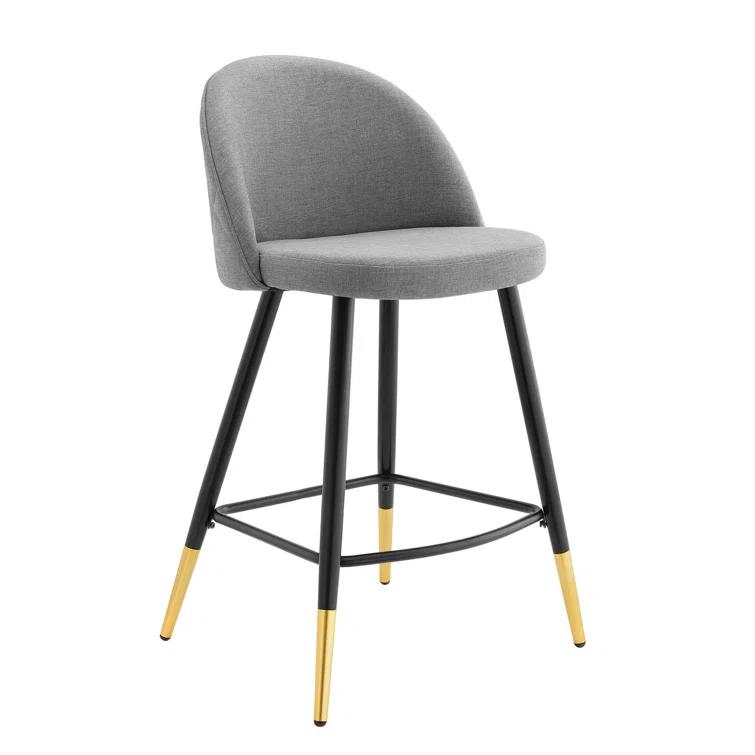 Everly Quinn Cordial Performance Velvet Counter Stools (Set of 2)
