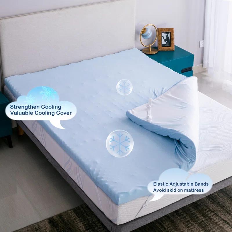 Hangzhou Tomu E-Commerce Co., Ltd. Cooling Touched Reversible 2" Gel Memory Foam Mattress Topper