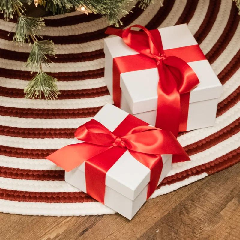 Colonial Mills Candy Cane Round Holiday Tree Skirt Striped Polypropylene Tree Skirt