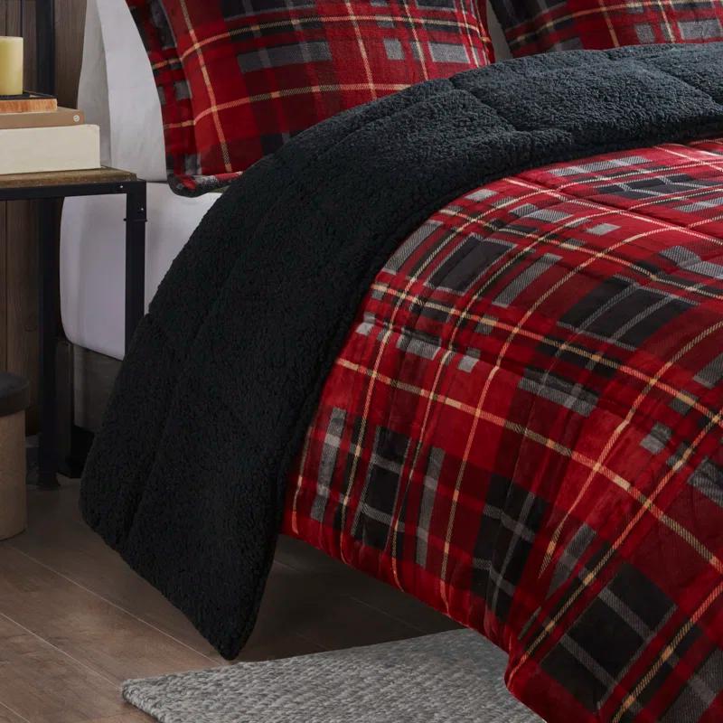 Woolrich Alton Plush to Sherpa Down Alternative Comforter Set