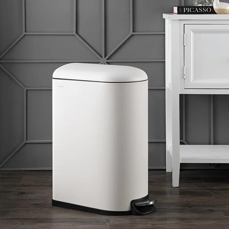 happimess Roland Steel Step On Trash Can & Reviews | Wayfair