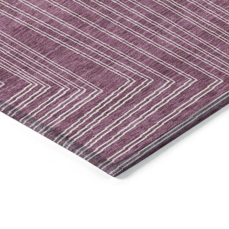 Machine Washable Indoor/Outdoor Chayden ACN1045 Eggplant Rug