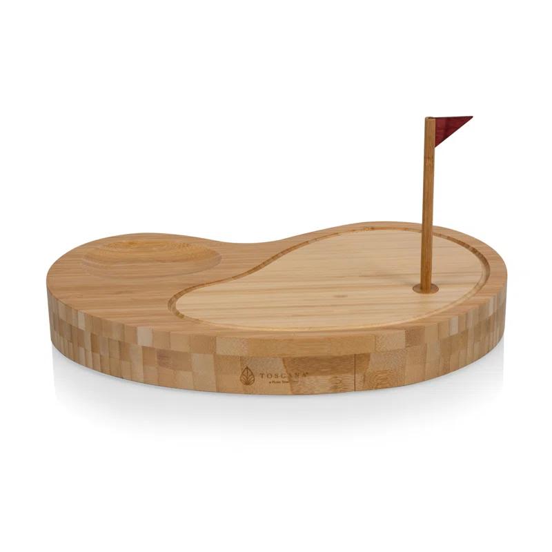 Millwood Pines Sand Trap Golf Gift Cheese Board & Knife Set - Novelty Charcuterie Board with Cheese Knife Set - Cheese Boards Charcuterie Boards - Serving Platter Enoch