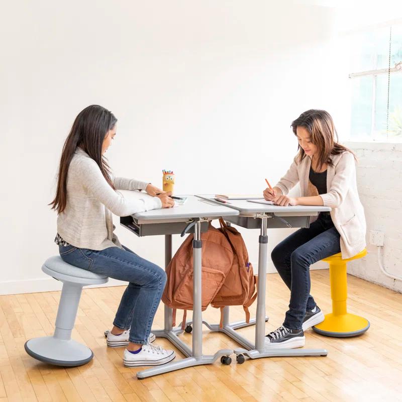 ECR4Kids ECR4Kids Sitwell Wobble Stool with Cushion, Adjustable Height, Active Seating