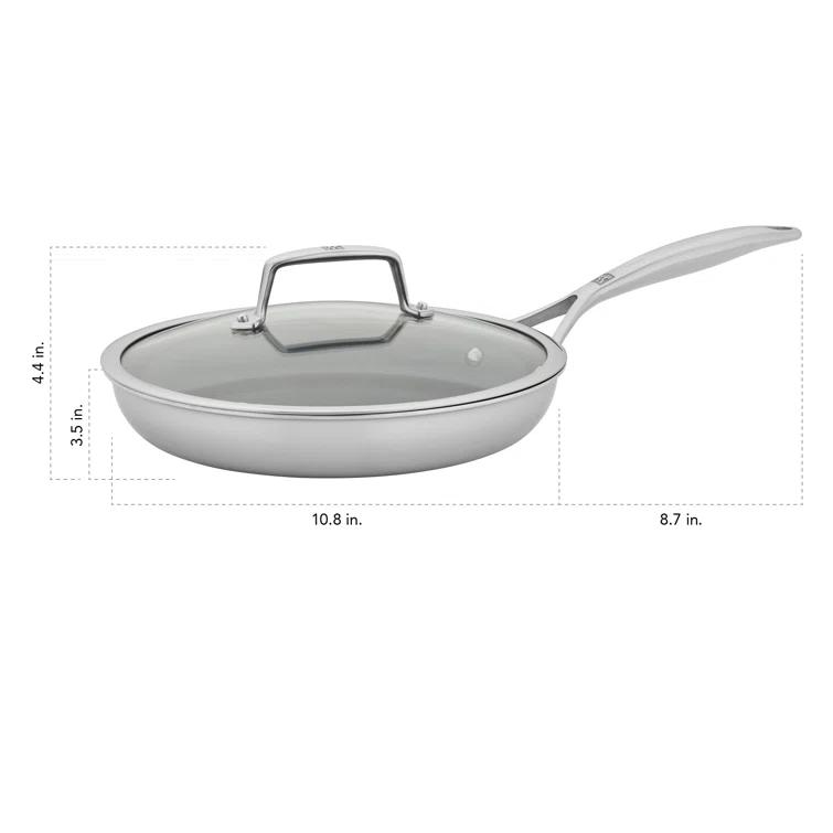 ZWILLING J.A. Henckels ZWILLING Energy Plus 10-inch Stainless Steel Ceramic Nonstick Fry Pan with Lid
