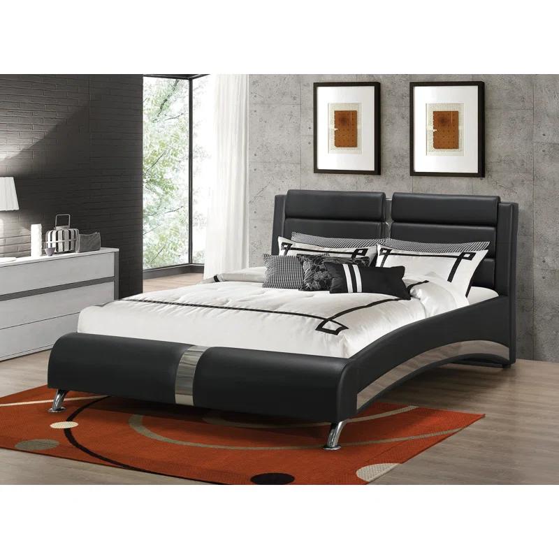 Artimiza Vegan Leather Sleigh Bed